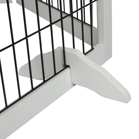 PaWz 6 Panels Pet Dog Playpen Puppy White-2006732992130715653