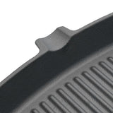 Toque Cast Iron Square Grill Pan with Spouts Cookware - 45-Degree Angle