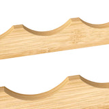 Toque Natural Bamboo Wine Rack 12 Bottles Organizer - 45-Degree Angle
