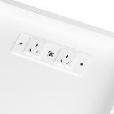 Levede Bedside Table USB Charger Outlet RGB White-2006732842117238789