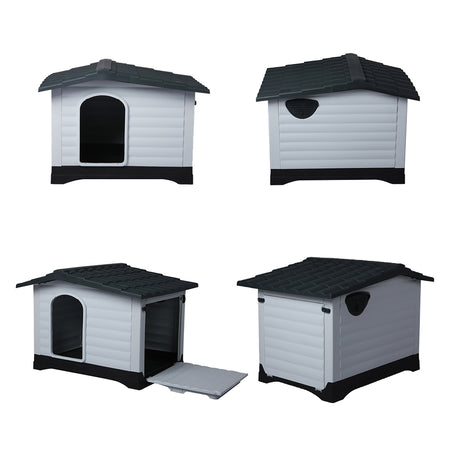 PaWz Dog Kennel Outdoor Indoor Plastic L Grey-2018816849965355013