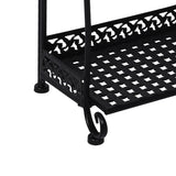 Levede Plant Stand 4 Tiers Outdoor Indoor Black-2006732932802285573
