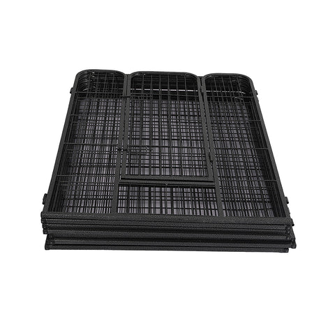 PaWz 8 Panel Pet Dog Playpen Puppy Exercise Black 2.5kg Venison-2006733296502968325