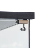 Stacked 169cm Tall Glass Display Cabinet 4 Tier - 45-Degree Angle