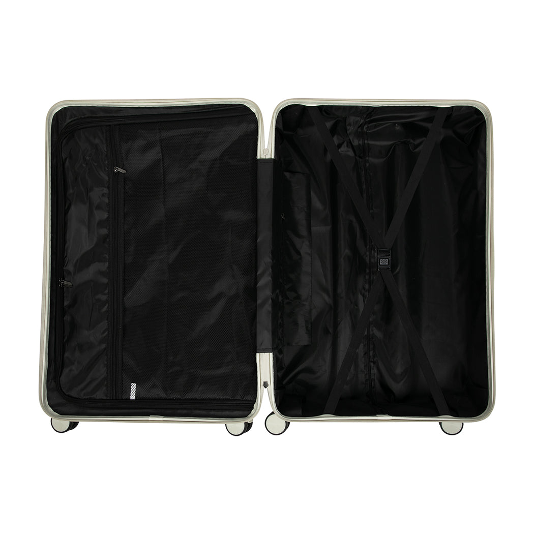 Slimbridge Luggage Suitcase Trolley White 2pc 14"+20"-2006733067858874373
