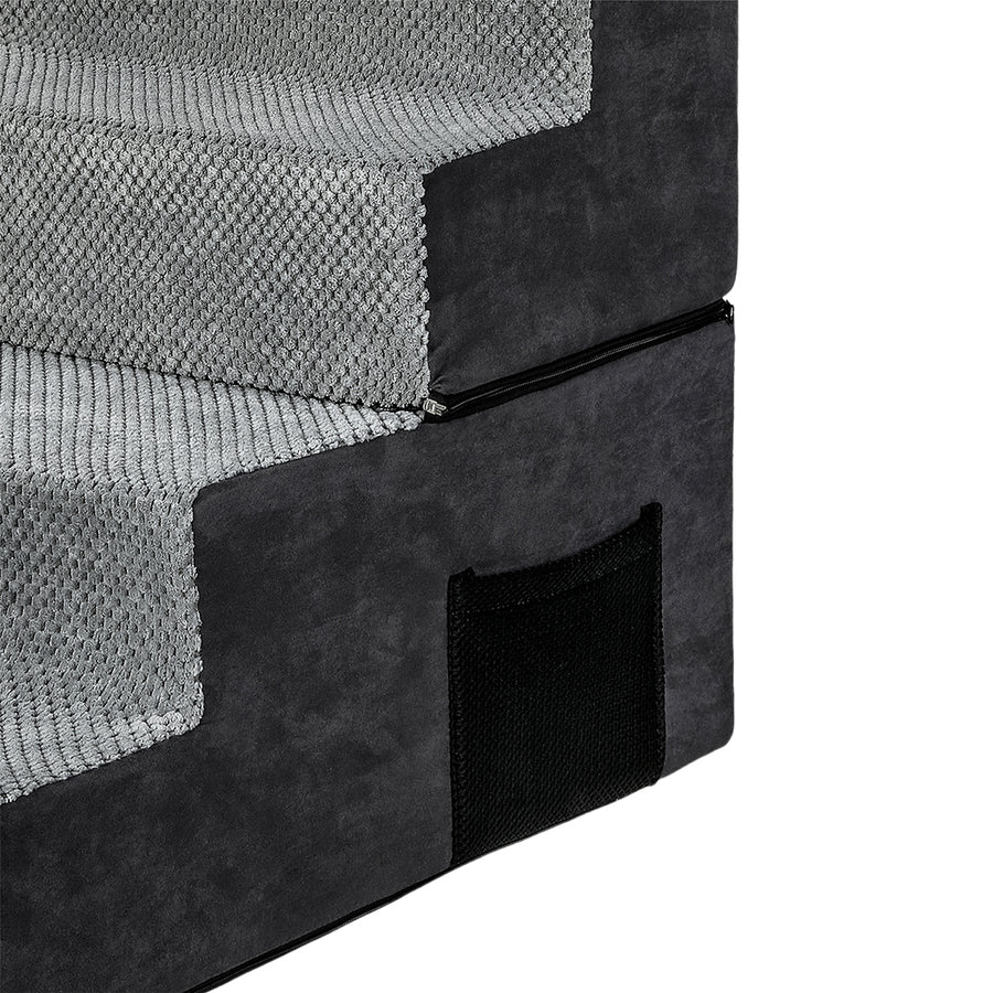 Pawz 4 Steps Pet Stairs Dog Ramp High Density Foam Grey-2006732767437656069