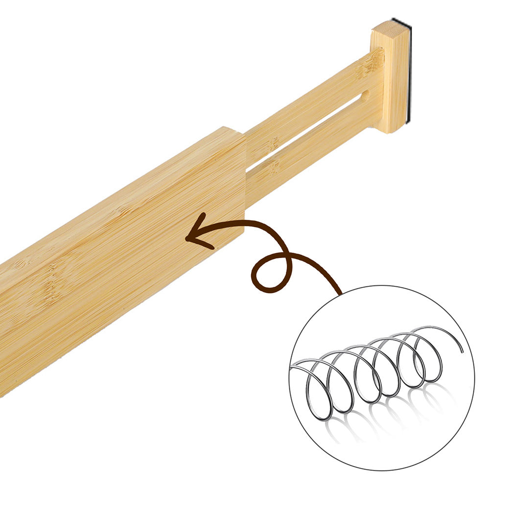 Levede Natural 4 Pack Bamboo Expandable Drawer Divider-2006733417491861509