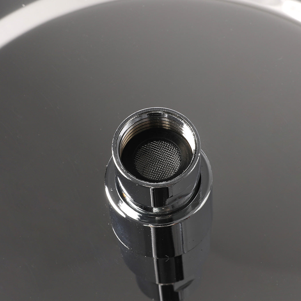 High Pressure Shower Head Set Rain Round Silver-2006733239951167493
