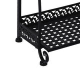 Levede Plant Stand 3 Tiers Outdoor Indoor Black - 45-Degree Angle
