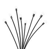 Firfly Solar Lawn Lights 8LED 4PC Outdoor Black - 45-Degree Angle