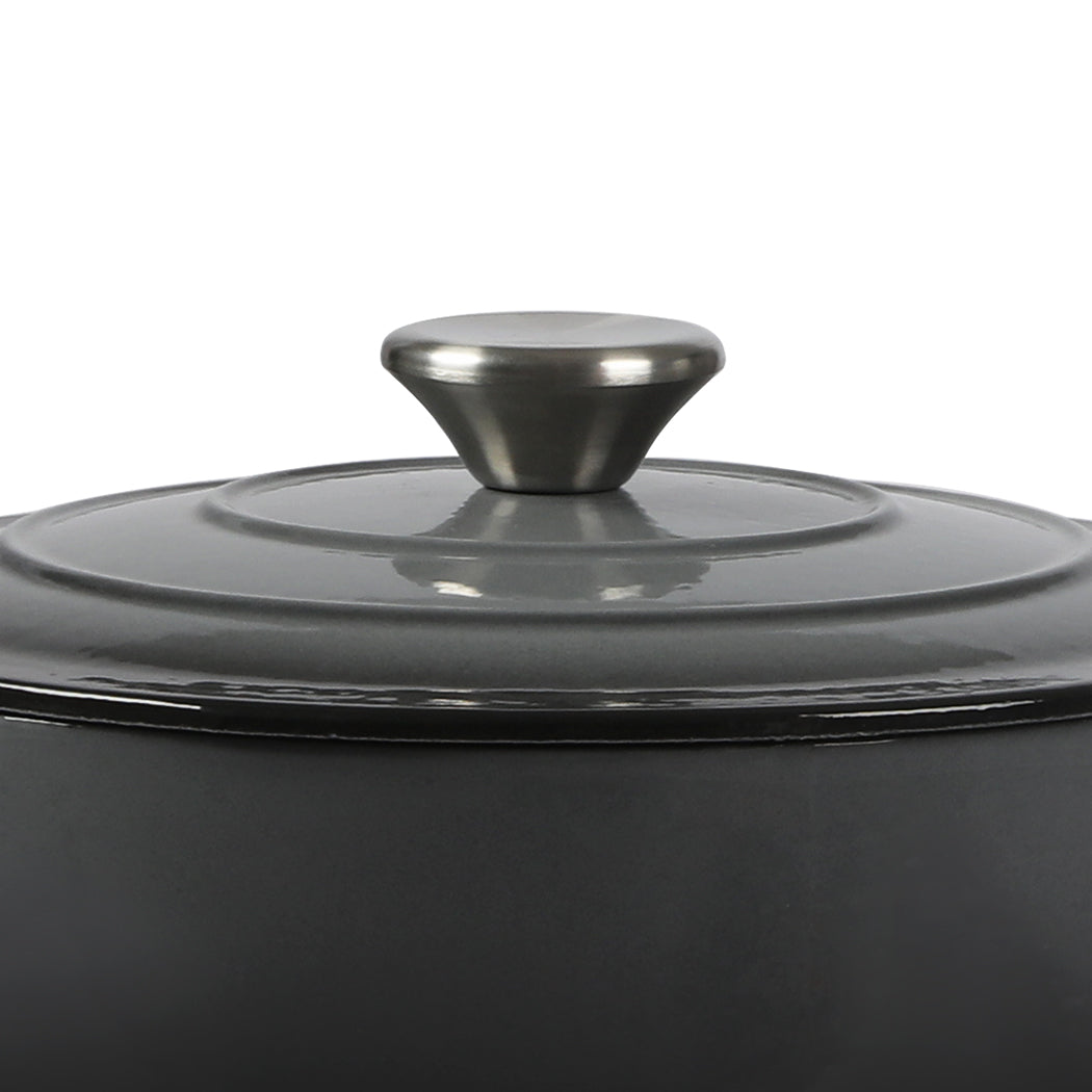 TOQUE 4L Enamel Dutch Oven Pot in Black Colour-2018816771812888581
