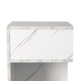Levede 1xBedside Tables Drawers Side White - 45-Degree Angle