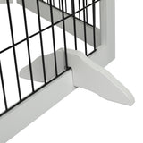 PaWz 6 Panels Pet Dog Playpen Puppy White - 45-Degree Angle