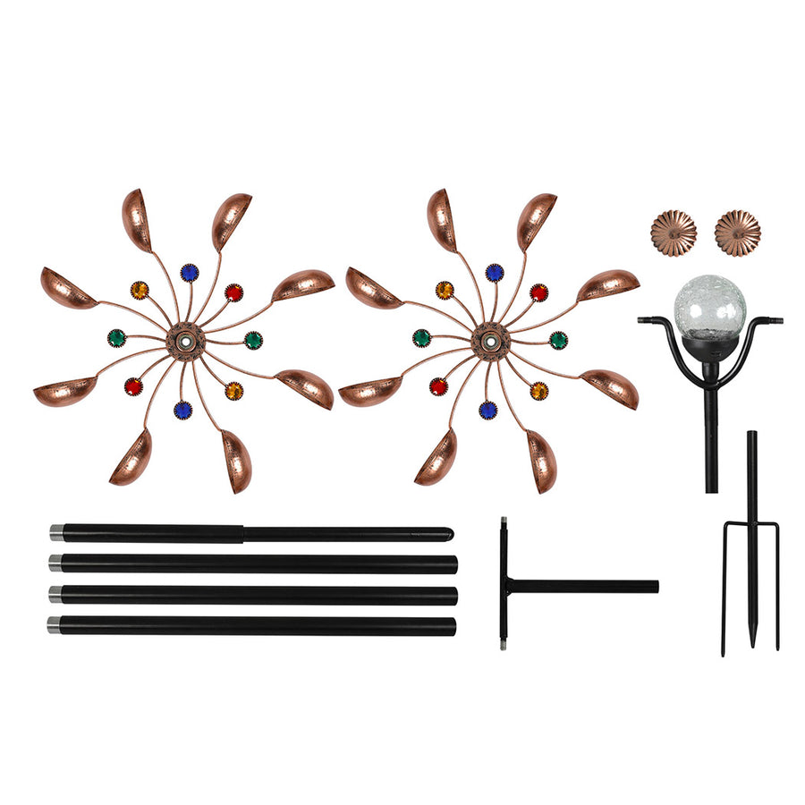 Garden Windmill Solar Light Wind Spinner-2018816722546593797