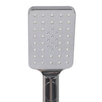 High Pressure Shower Head Set Rain Square Silver-2006733185240666117