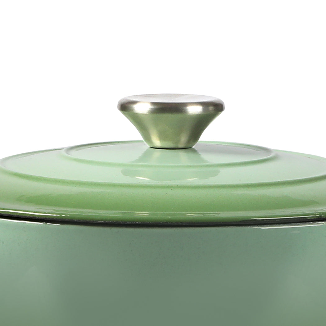 TOQUE 4L Enamel Dutch Oven Pot in Green Colour-2018816783506608133