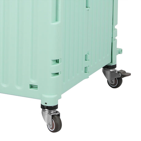Folding Shopping Trolley Cart Portable Green-2006733034371551237