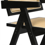 Levede 1x Black Wicker Armchair Dining Chair - 45-Degree Angle