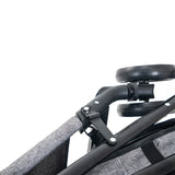 PaWz Large Pet Stroller Dog Cat Travel Grey - 45-Degree Angle