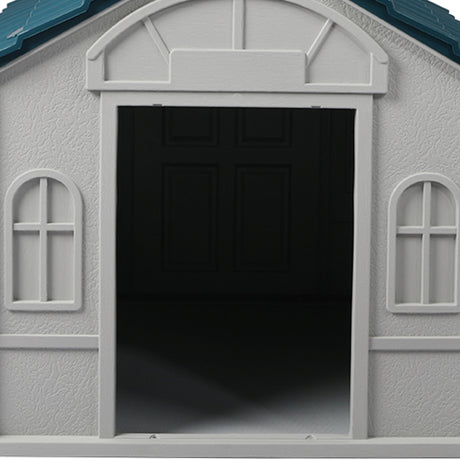 PaWz Dog Kennel Outdoor Indoor Pet Plastic XL Blue-2006732965689823237