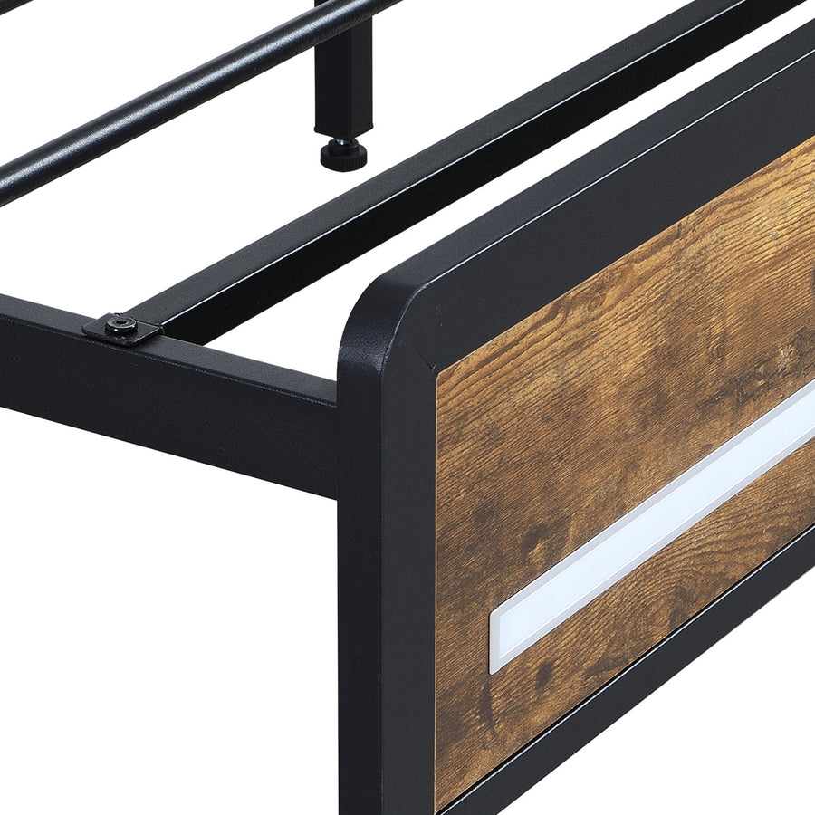 Levede Double Bed Frame Storage Headboard Industrial-2006732901386948613