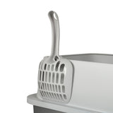 Pawz Stainless Steel Large Semi-Enclosed Cat Litter Box-2011971128762961925
