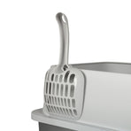 Pawz Stainless Steel Large Semi-Enclosed Cat Litter Box-2011971128762961925