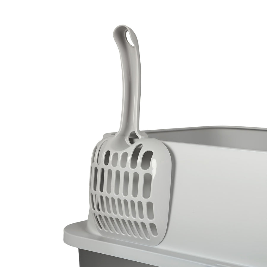 Pawz Stainless Steel Large Semi-Enclosed Cat Litter Box-2011971128762961925