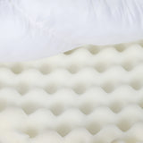 Pawz L Size Orthopedic Dog Bed with Sherpa Plush Removable Cover in White - 45-Degree Angle