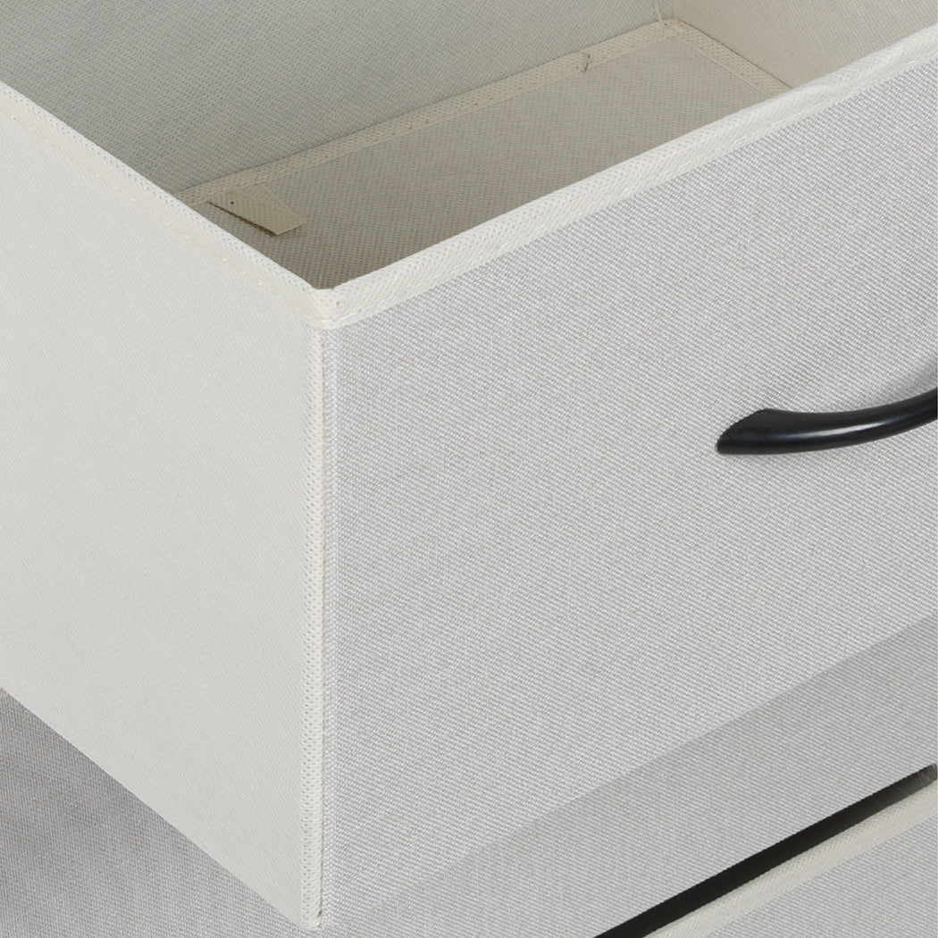 Levede Chest of 2 Drawers Bedside Table Beige-2006733263787397125