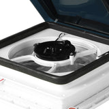 Manan Caravan Roof Vent Hatch RV Shower Air Exhaust 12V Fan LED Light Trailer - 45-Degree Angle