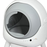 PaWz Smart Self Cleaning Cat Litter Box APP Control White - 45-Degree Angle