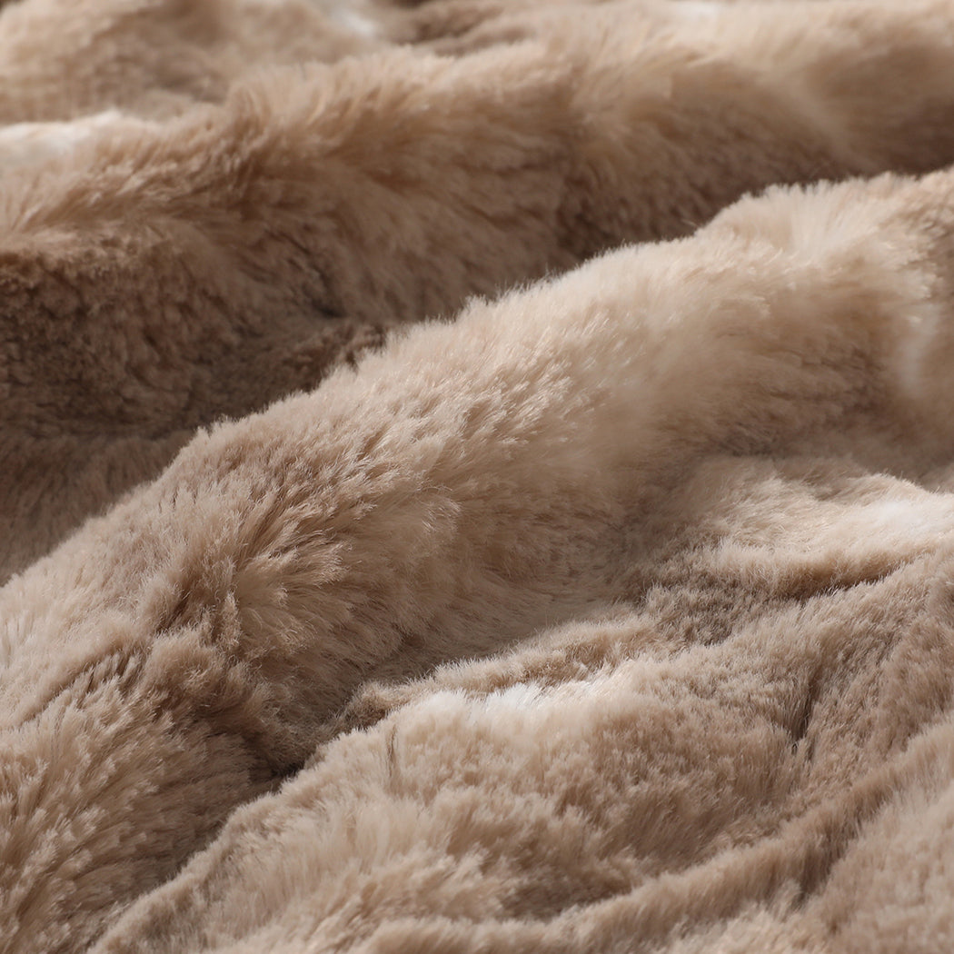 Dreamz Luxury Tie-dyed Blanket Brown 152cm x 203cm-1954802366846996485