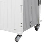 Folding Shopping Trolley Cart Portable Beige - 45-Degree Angle