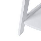 Levede 5 Tier Corner Shelf Wooden Storage White - 45-Degree Angle