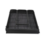 PaWz 8 Panel Pet Dog Playpen Puppy Exercise Black 24 inch-2018816872375521285