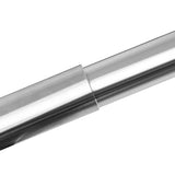Marlow Silver Double Curtain Rod Steel Pole Pommel Set Extendable Adjustable - 45-Degree Angle