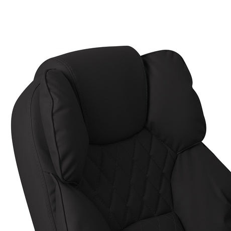Levede Gaming Chair Office Computer Black Footrest-1954802890489073669