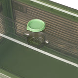 Storage Containers Stackable Lid Clothes S Green Small - 45-Degree Angle