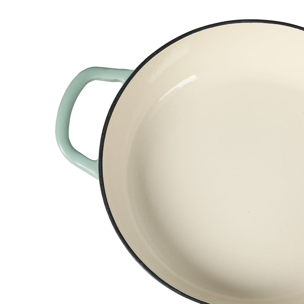 TOQUE 3.5L Enamel Dutch Oven Pan in Green Colour-2018816802724909061