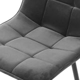 Levede 8x Dining Chairs Kitchen Velvet Grey - 45-Degree Angle