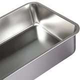 Pawz Stainless Steel Large Enclosed Cat Litter Box - 45-Degree Angle