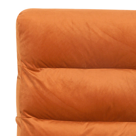 Levede Metal Framed Lounge Chair Velvet in Orange-2018816865723355141