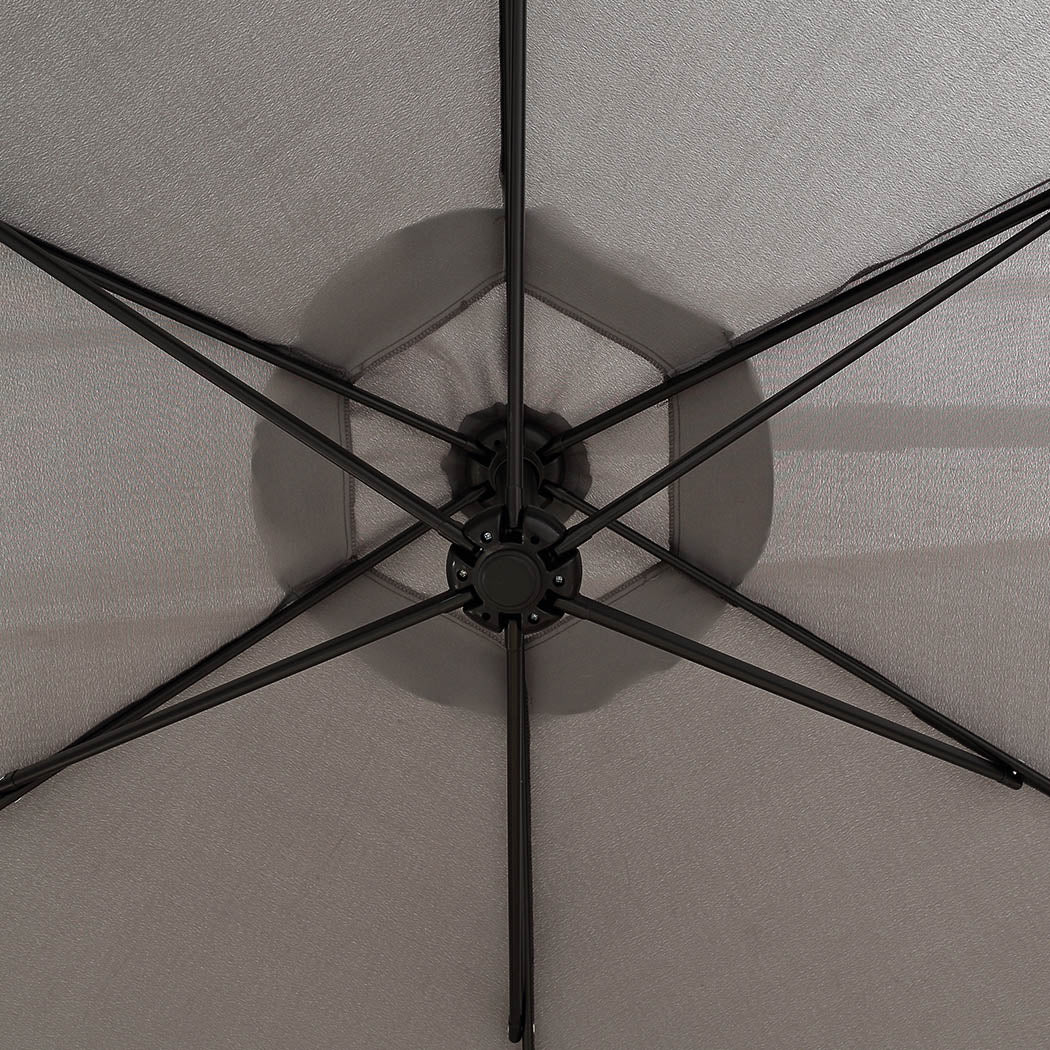 Mountview 3M Outdoor Umbrella Cantilever Grey Without Base-1954802871002337285