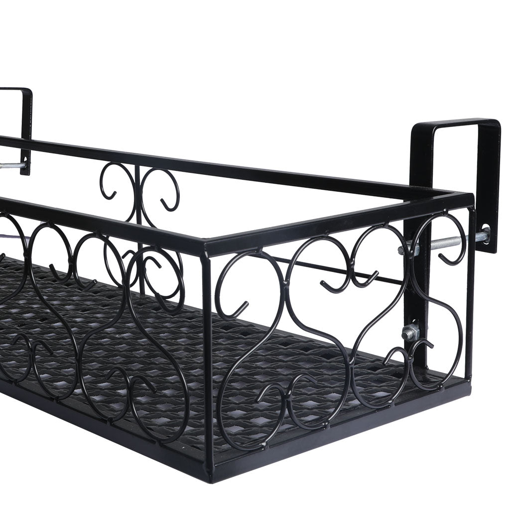 Levede Plant Stand Outdoor Indoor Home Black Rectangle-1954802666710372357