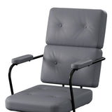LEVEDE Ergonomic Office Chair Computer PU Grey - 45-Degree Angle
