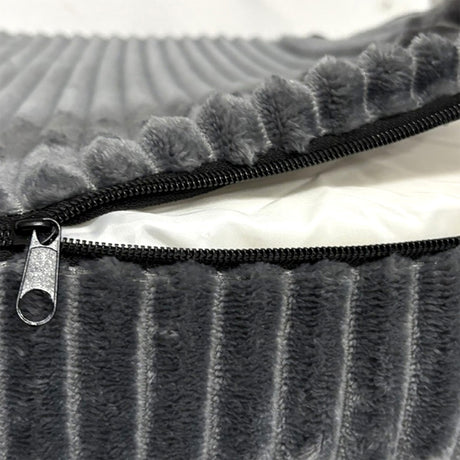Pawz M Size Orthopedic Dog Bed with Corduroy Removable Cover Waterproof Washable Grey-2006732714467790853