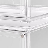 Stacked 6Pc Shoe Box Storage Display Stackable - 45-Degree Angle