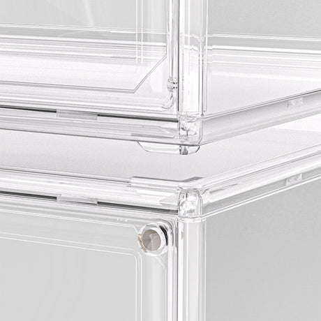 Stacked 6Pc Shoe Box Storage Display Stackable-1954802434610171909