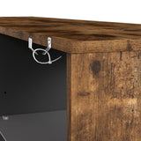 Levede TV Stand Cabinet Glass Display Storage Shelves - 45-Degree Angle